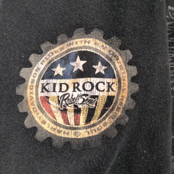 Harley Davidson Full Zip Hooded Jacket XL Y2K Skull Biker Skater Punk Kid Rock - Picture 4 of 7